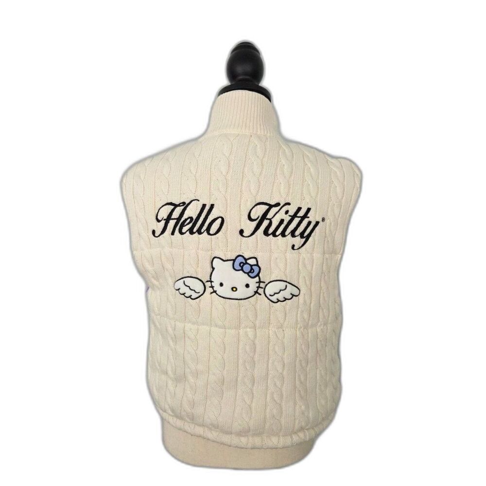 Forever 21 Angel Hello Kitty Cable Knit Vest Size M Sanrio